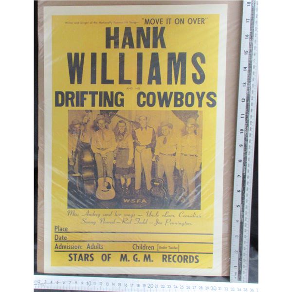 Hank Williams Concert Poster