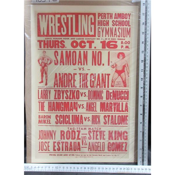 Wrestling Poster- Andre The Giant & Samoan NO.1