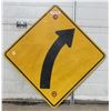 Image 1 : Small Curve Metal Highway Sign