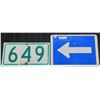 Image 1 : 2 Different Small Metal  Highway Signs