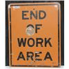 Image 1 : End of Work Area Metal Highway Signs