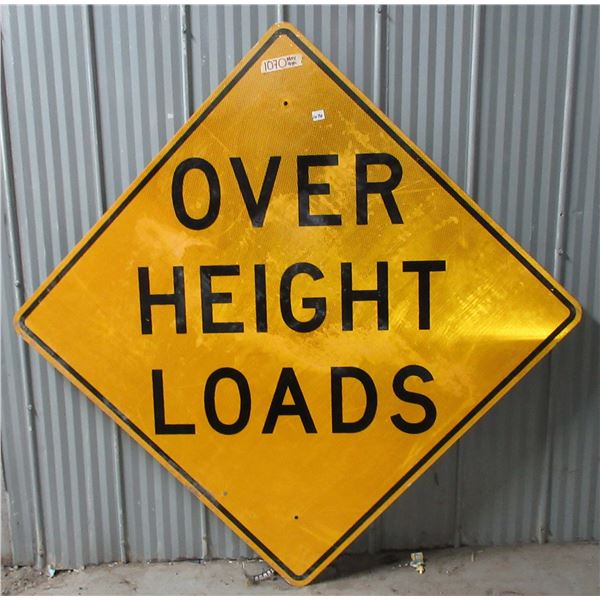 Lg. Over Height Loads Metal Highway Sign