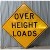 Image 1 : Lg. Over Height Loads Metal Highway Sign