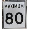 Image 1 : Lg. Maximum 80 Metal Highway Sign