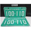 Image 1 : Pair of 1969 Saskatchewan License Plates