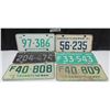 Image 1 : 6 Different 1960's & 1970's Saskatchewan License Plates