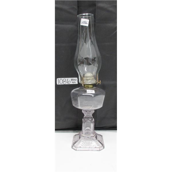 #1 Turning Purple Coal Oil Lamp with Chimney