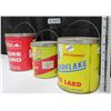 Image 2 : 3 Different Lardpails with lids