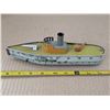 Image 1 : Vintage tin toy battle ship- 9"L