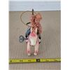 Image 2 : Vintage plastic wind up coboy and horse toy- 4"L