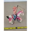 Image 3 : Vintage plastic wind up coboy and horse toy- 4"L