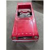 Image 2 : Vintage red ford mustang pedal car- 39" by 13" by 13"H