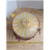 Image 2 : vintage tin lever action merry go round- works- 12" by 12"H
