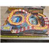 Image 2 : Coney island car race track-21"L with original box and wind up cars- has 1 key
