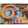Image 3 : Coney island car race track-21"L with original box and wind up cars- has 1 key