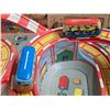 Image 4 : Coney island car race track-21"L with original box and wind up cars- has 1 key