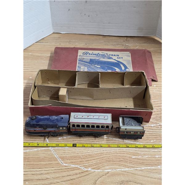 Brimtoy train set and track-17"L track and original box