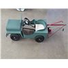 Image 1 : Jeep pedal car- with tow cable and winch- 46" by 16" by 18"H
