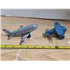 Image 1 : 2 tin friction toy air planes- 4"L