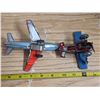 Image 3 : 2 tin friction toy air planes- 4"L