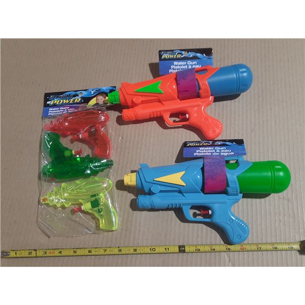(5) Water Guns. (New)