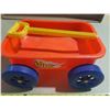 Image 3 : Vintage plastic toy wagon, likely manufactured by Gay Toys.