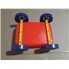 Image 5 : Vintage plastic toy wagon, likely manufactured by Gay Toys.
