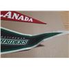 Image 3 : (2) Vintage-style Saskatchewan Roughriders felt pennants and Canada.