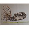 Image 2 : Vintage miniature rattan rocking chairs and small rattan furniture pieces, often used as decorative 