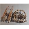Image 4 : Vintage miniature rattan rocking chairs and small rattan furniture pieces, often used as decorative 