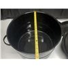 Image 7 : (2) Black Enamel Canning Pot.
