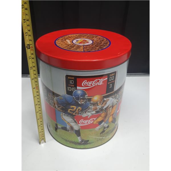 1994 Coca-Cola Collector Sports Puzzle Tin. (Empty)
