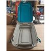 Image 4 : Rubbermaid storage container with a hinged lid. (32" X 17" X 10")