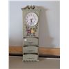 Image 1 : Hanging Clock with Pockets & Hooks - works