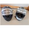 Image 2 : Two Full-Face Snowmobile Helmets, Size Medium, HJC is electric