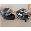 Image 3 : Two Full-Face Snowmobile Helmets, Size Medium, HJC is electric