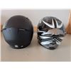Image 4 : Two Full-Face Snowmobile Helmets, Size Medium, HJC is electric