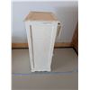 Image 3 : Distressed Nightstand with Wicker Drawer and Door