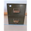 Image 1 : Metal Two Drawer Card Filing Cabinet