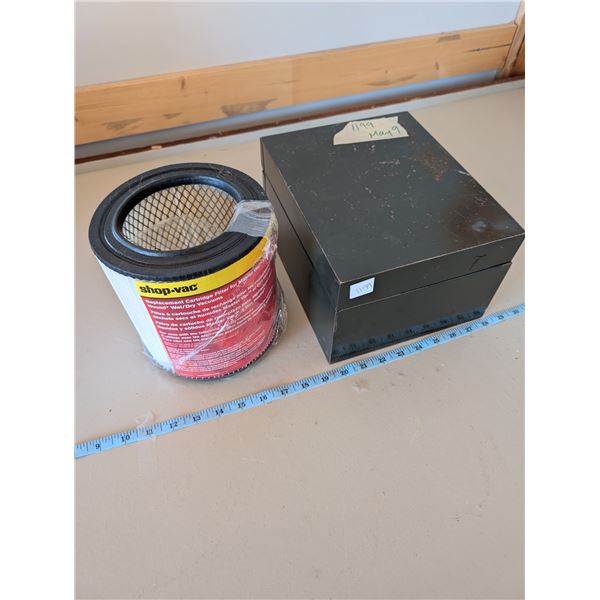 Metal File Box, New Shop-Vac Filter