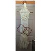Image 1 : Macrame Hanging Towel Holder with Fish Décor