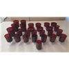 Image 1 : Vintage Cranberry Glass Dessert Dishes - (27)