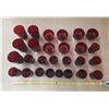 Image 2 : Vintage Cranberry Glass Dessert Dishes - (27)