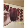 Image 4 : Vintage Cranberry Glass Dessert Dishes - (27)