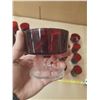Image 6 : Vintage Cranberry Glass Dessert Dishes - (27)