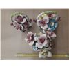 Image 2 : Antique Capodimonte Flower Porcelain Vases. (3)