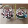 Image 3 : Antique Capodimonte Flower Porcelain Vases. (3)