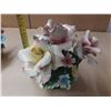 Image 8 : Antique Capodimonte Flower Porcelain Vases. (3)