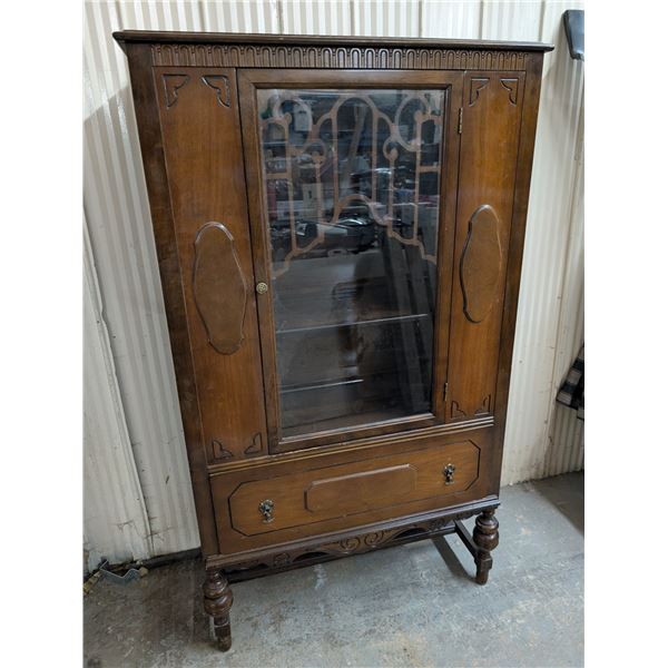 Antique China Cabinet. 34.5"x15"x62"