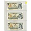 Image 1 : Set of 3 Consecutive Serial Number 1973 $1. Notes. Crow-Bouey signatures. AMZ Prefix. BC-46b. Serial